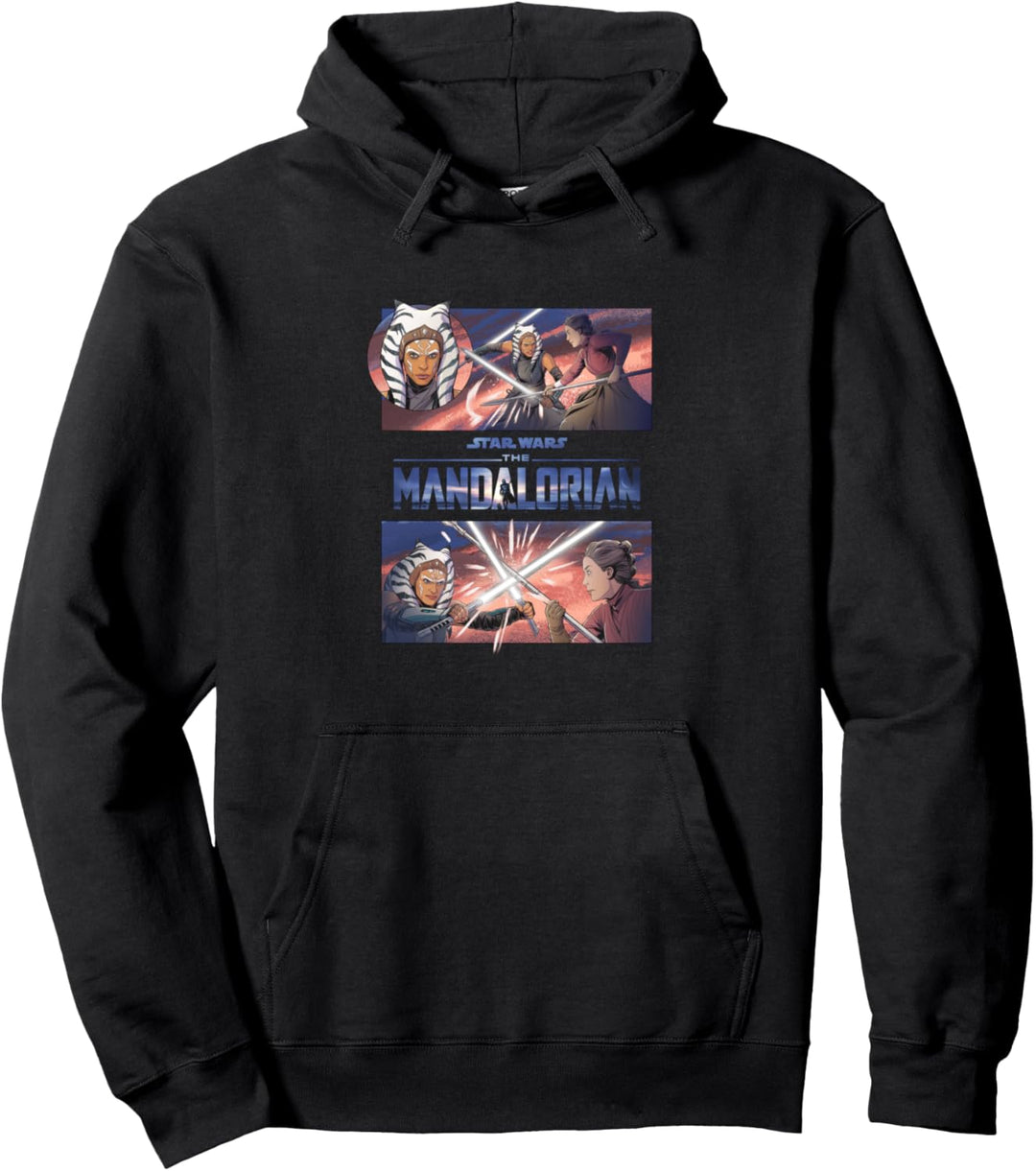 Star Wars: The Mandalorian Ahsoka Lightsaber Battle Panels Pullover Hoodie