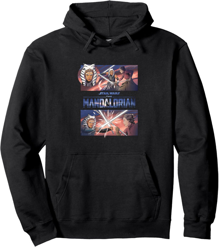 Star Wars: The Mandalorian Ahsoka Lightsaber Battle Panels Pullover Hoodie