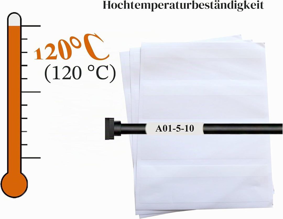 Mr-Label Selbstlaminierende Wrap Around Kabeletiketten - Briefbogen Laserdrucker nur zur Drahtmarkie