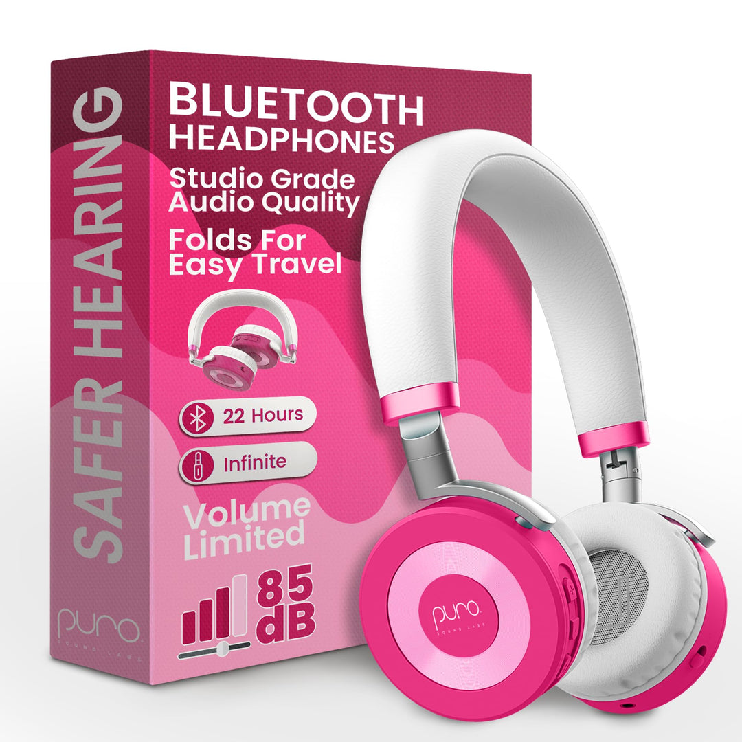Puro Sound Labs JuniorJam Plus Lautstärkebegrenzende Kopfhörer für Kinder, sicherer Audio-Schutz für