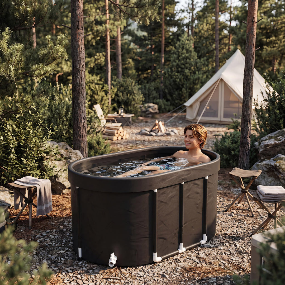 YRHome Eisbad Tonne Aufblasbare Eistonne 115 * 68CM Indoor Outdoor Kältetherapie für Sportler Wellne