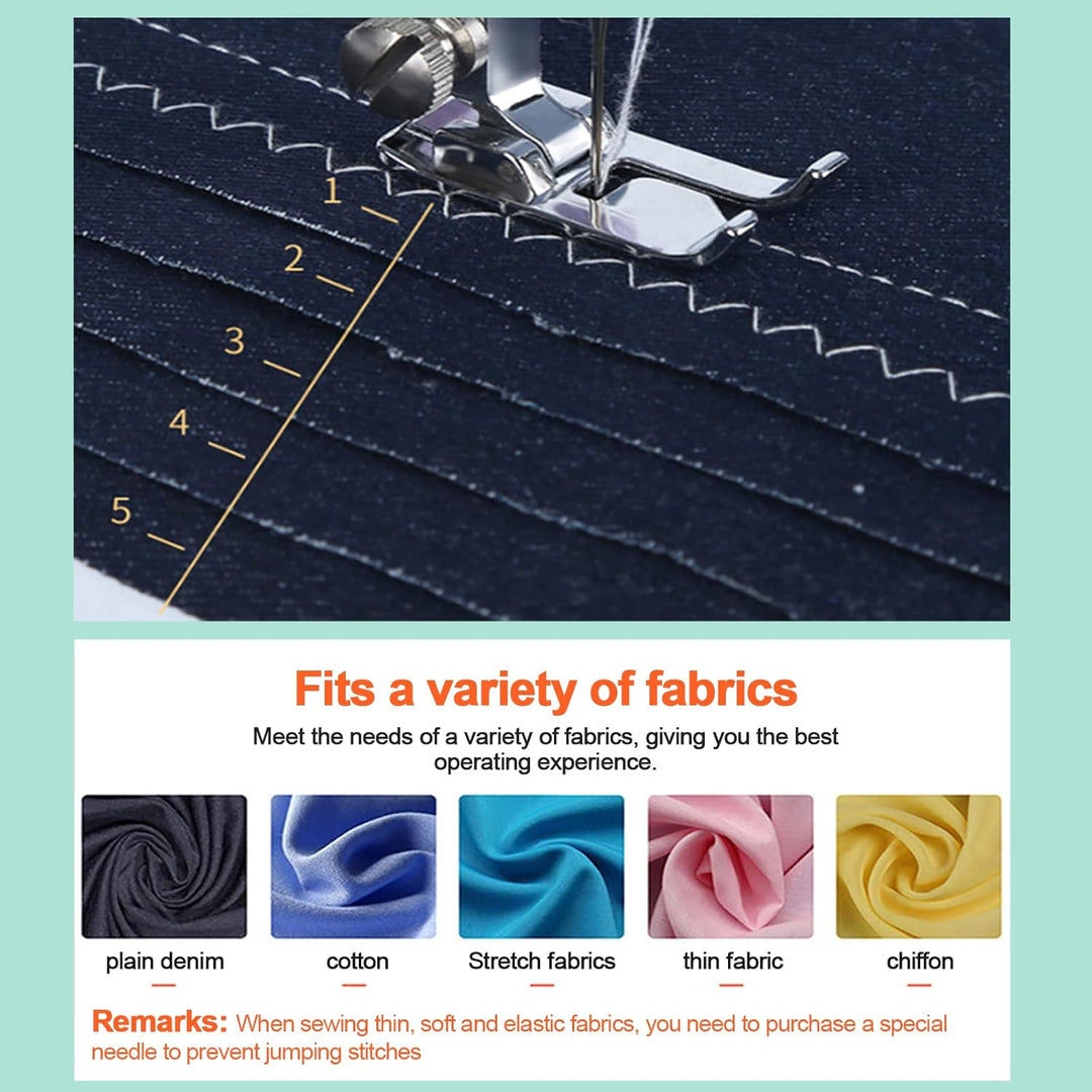 Fyearfly Haushalts Nähmaschine, 505A 12 Stiche Tragbar Mini Doppelfaden Nähmaschine, Professionelle