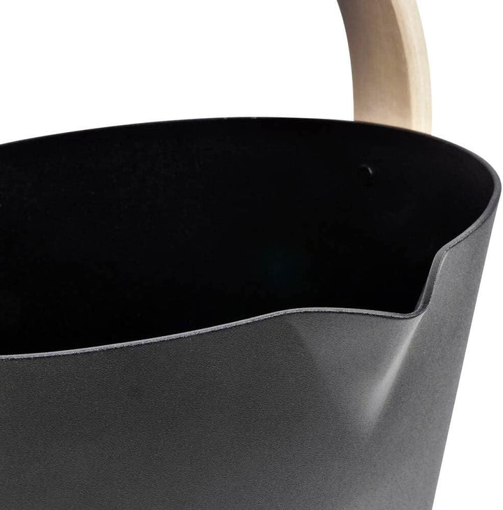 Tylö Saunakübel Brilliant Black, gefertigt aus eloxiertem und sandgestrahltem