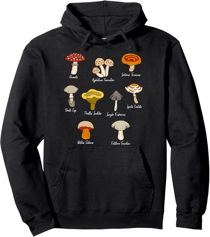 Poisonous Mushrooms Fungi Mycology Foraging Pullover Hoodie