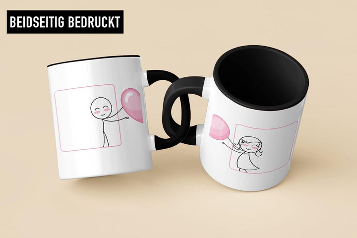 Trendation - Fernbeziehung Geschenke Tassen Set Partner Liebe Geschenk für Freundin Freund Liebesges