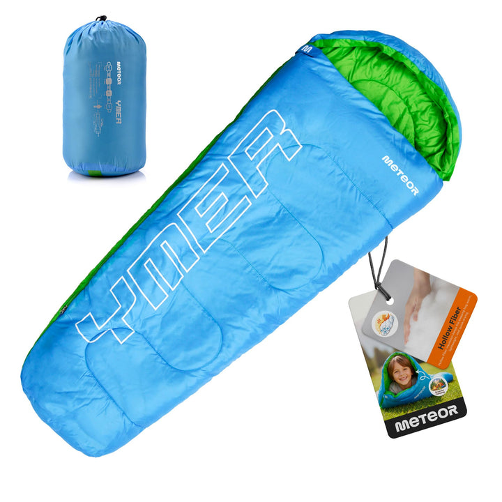 meteor Ymer Ultraleicht Kinderschlafsack – Temperaturbereich –5°C bis 11°C – komfortabler Schlafsack