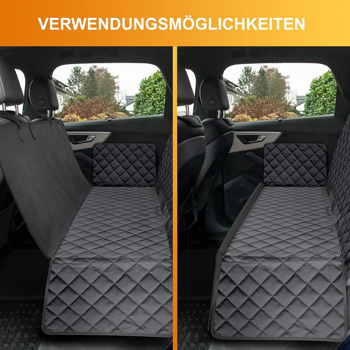 WhizProducts® Basic Hundedecke für Auto Rückbank mit Seitenschutz und Sitzankern – wasserdichte Auto
