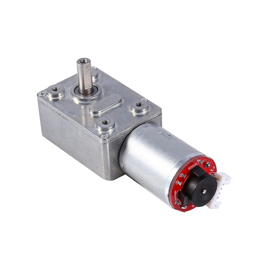 DC 12V Hochdrehmoment Turbine Schneckengetriebemotor, mit Encoder Stark Selbstverriegelung (10RPM) 1