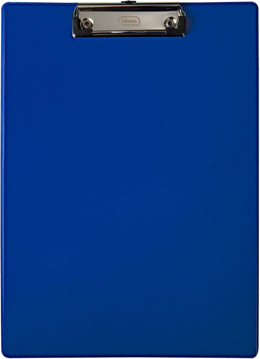 Idena 90293 - Klemmbrett für DIN A4, 12 Stück, Hochformat, PVC beschichtetes Clipboard in Blau, FSC-