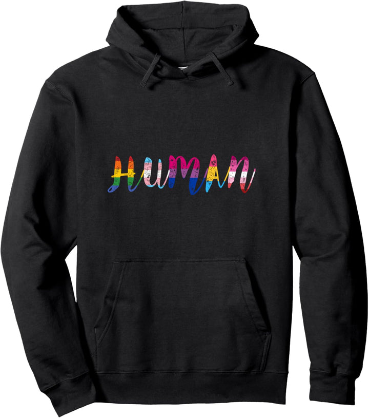 Human Pride LGBT Regenbogenflagge Schwul Lesbisch Pullover Hoodie
