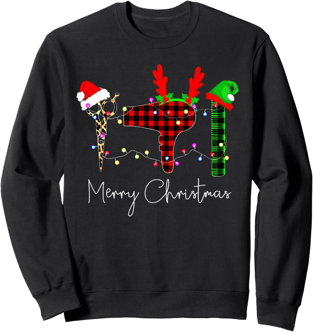 Merry Christmas Hairstylist Funny Tool Hairdresser Barber Sweatshirt