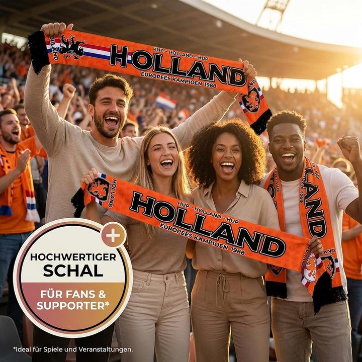 Holland Schal (Seidenschal/Sommerschal), für Europameisterschaft, Fussballschal, Kult-Schal, Souveni