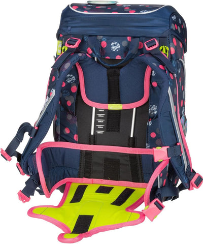 ergobag cubo Set ergonomischer Schulrucksack, Set 5-teilig Einheitsgrösse Phantbärsiewelt Glow - Bla