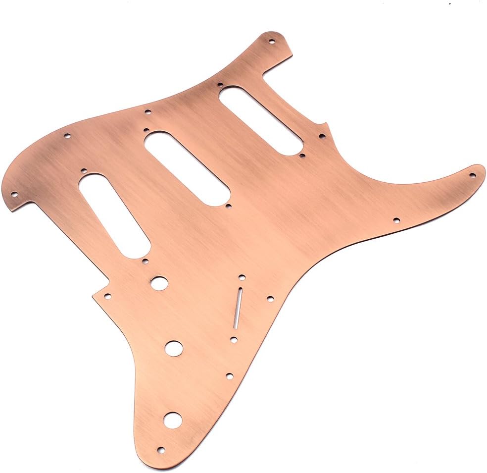 Alnicov SSS 11 Loch Strat Metall Gitarre Pickguard Aluminium Scrach Plate für USA/Mexican Standard S