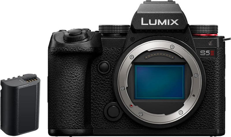 Panasonic LUMIX DC-S5 II Spiegellose Vollformat Kamera 4K 60p und 6K 30p, Flip-Screen, WLAN, Hybrid-