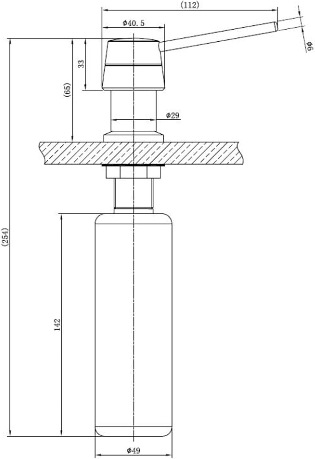 modamoda de Einbauseifenspender Despenser - verchromt Bad & Küche 250ml