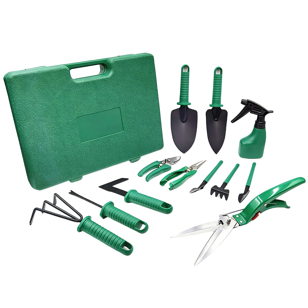 12 Gartenwerkzeug Set,Garden Tool Kit with Outdoor Hand Tools,Grass Shears,Storage Tote Bag,Garden T