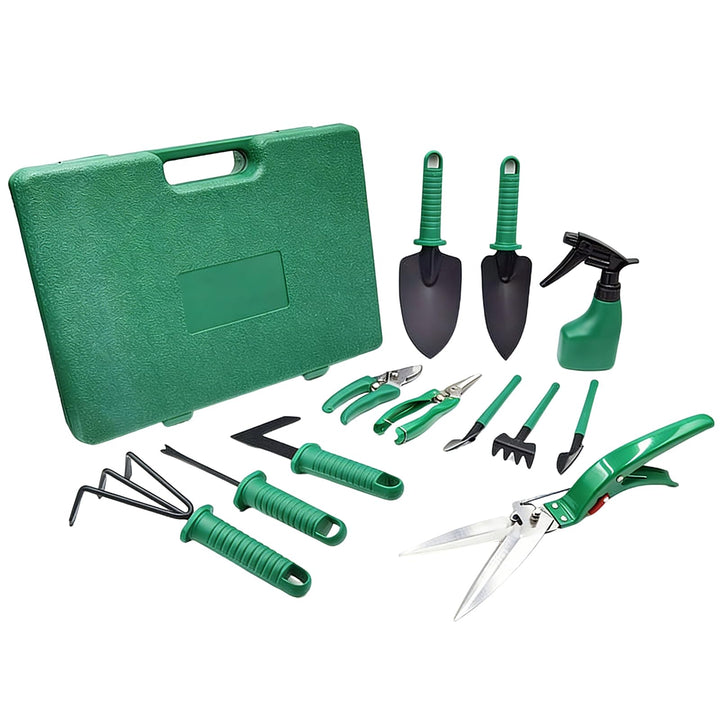 12 Gartenwerkzeug Set,Garden Tool Kit with Outdoor Hand Tools,Grass Shears,Storage Tote Bag,Garden T