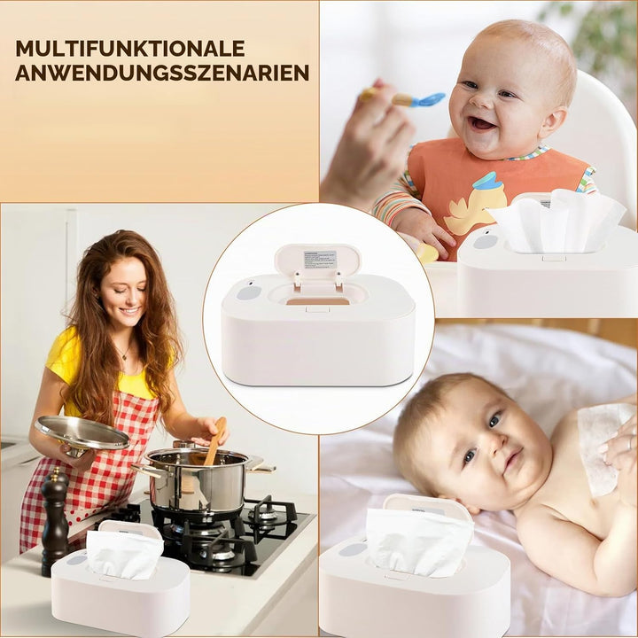 Einstellbar 40 ℃ - 60 ℃ Wischtuchwärmer,Wischtuchwärmer Für Babys, 3 Temperaturmodi Baby-Feuchttuchs