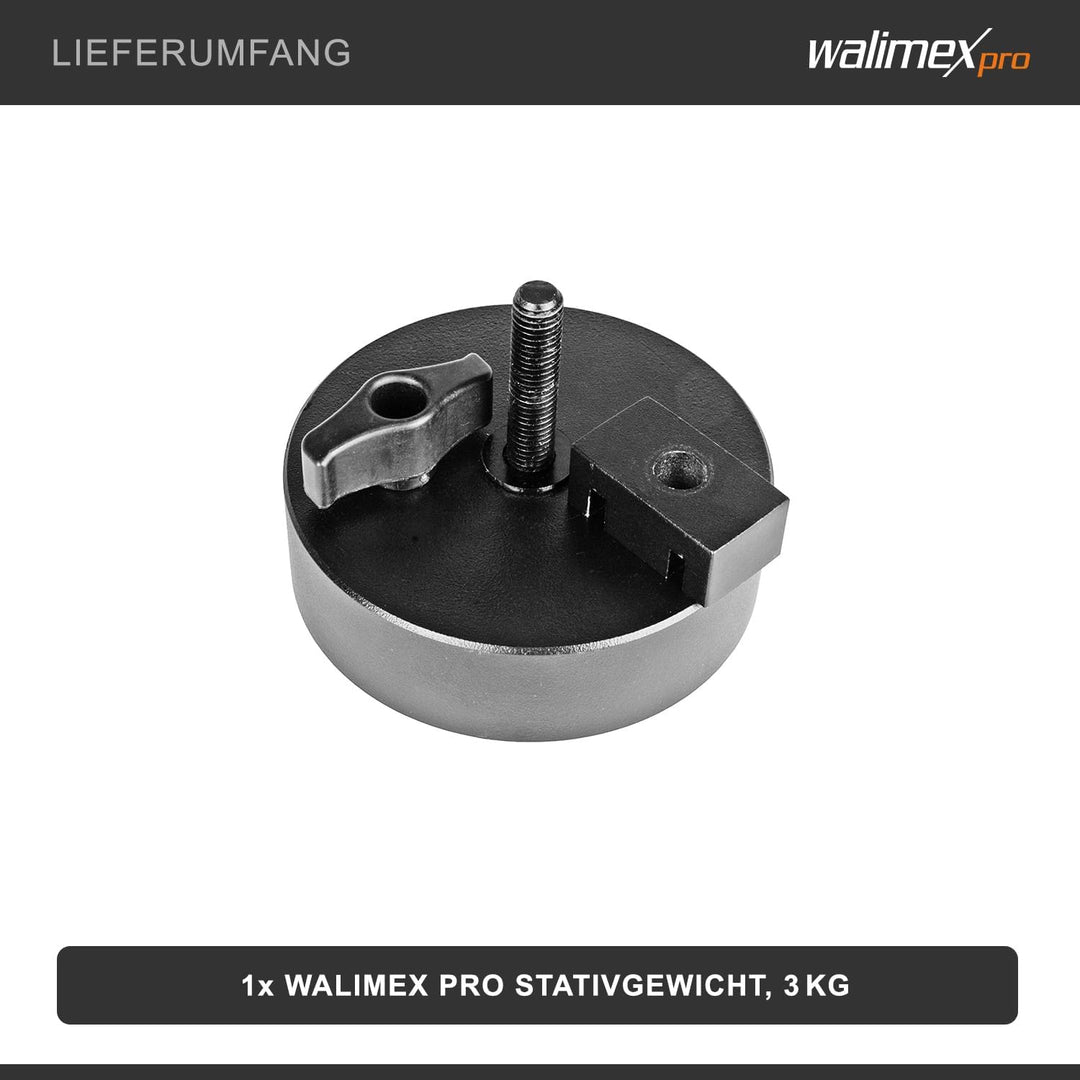 Walimex Stativgewicht (3 kg), Schwarz Single, Single