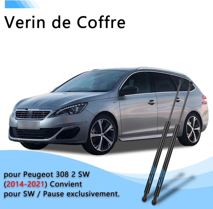 2x Heckklappendämpfer für Peugeot 308 2 SW (2014-2021) Gasdruckdämpfer Gasfeder Heckklappe Kofferrau