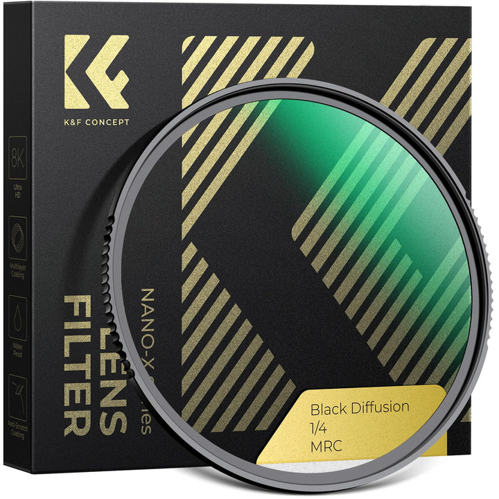 K&F CONCEPT Filter Black-Mist 1/4 Filter 52mm Black Promist 1/4 aus Optisches Glas mit Nano-Beschich