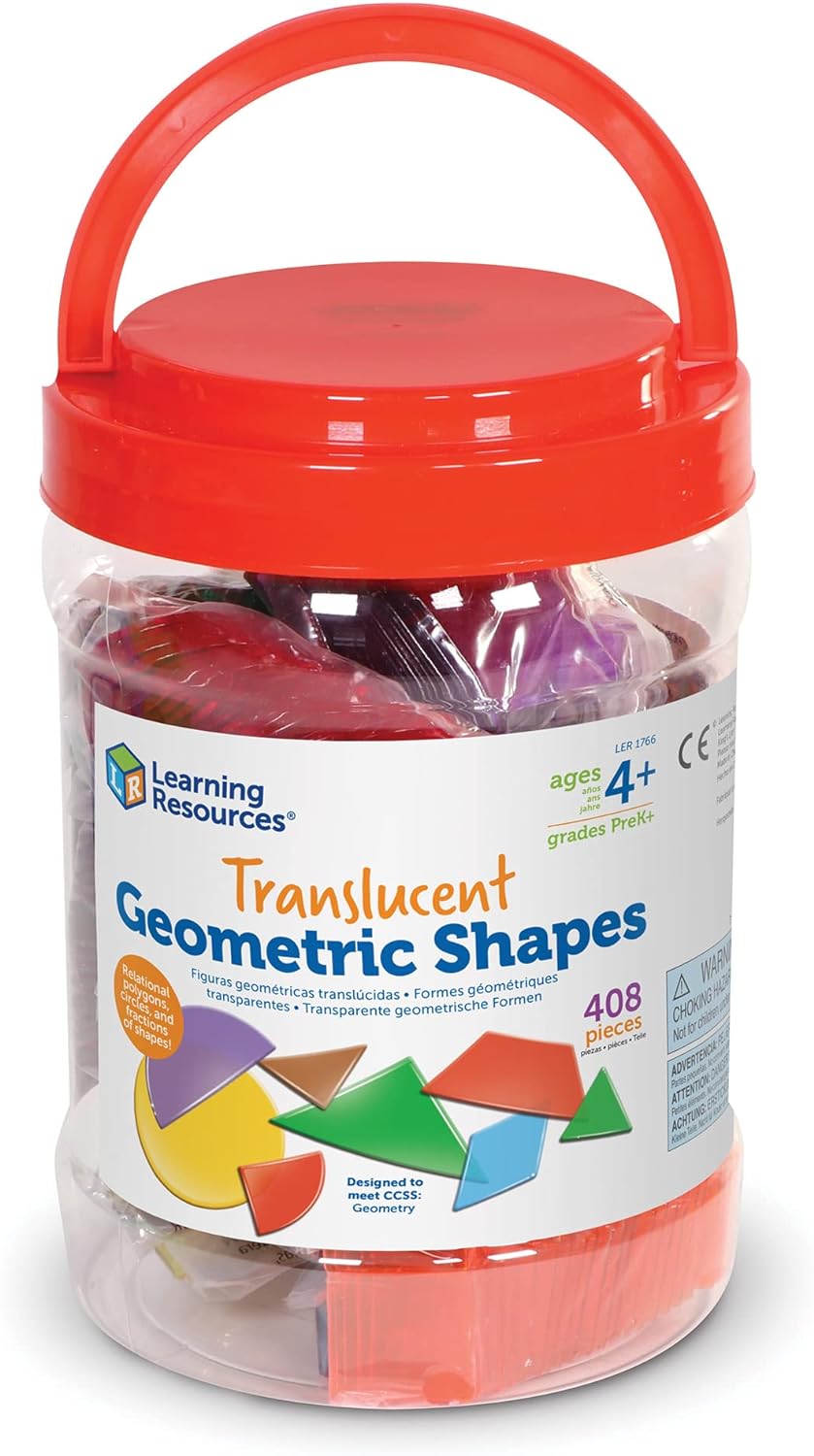 Learning Resources Transparente geometrische Formen, Mittel Single, Single