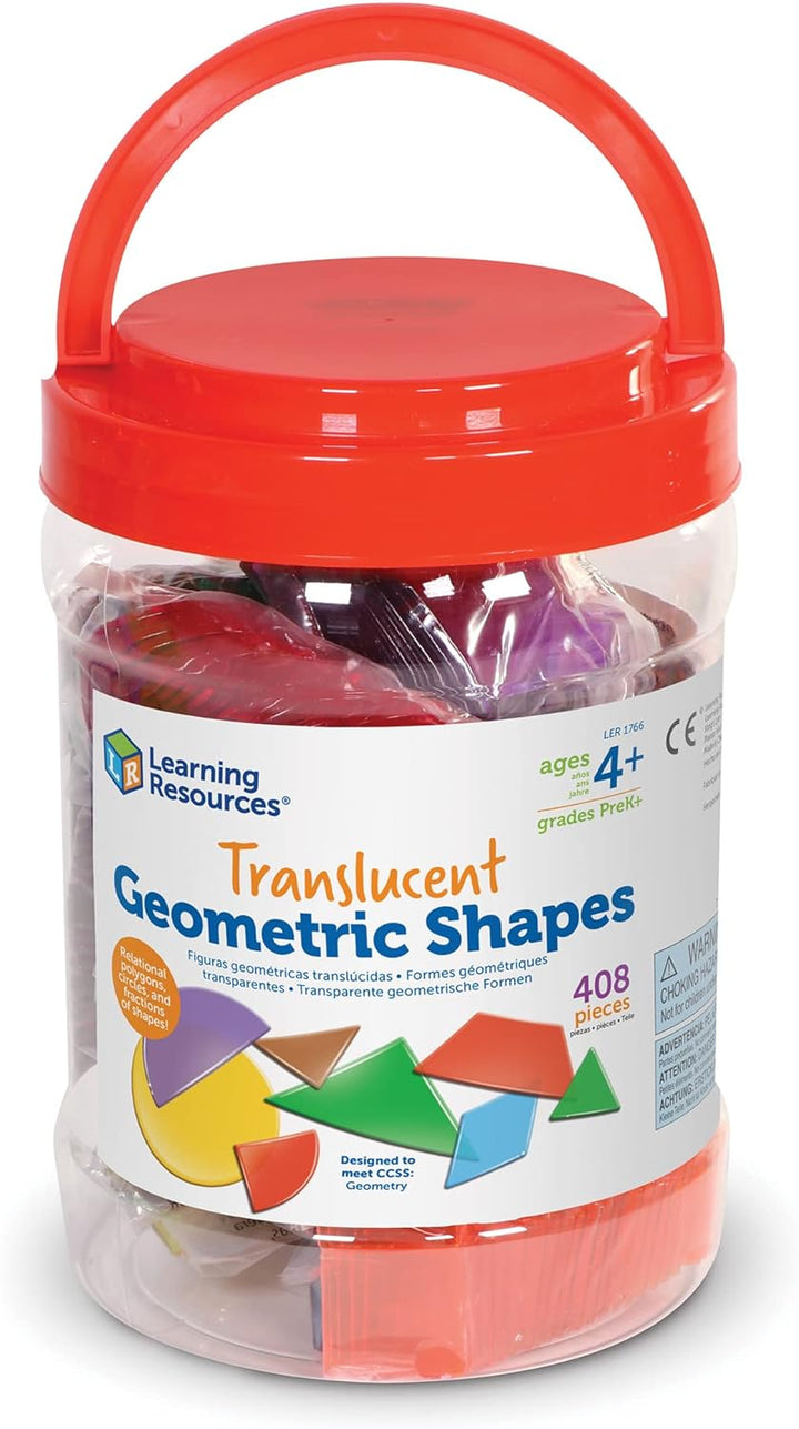 Learning Resources Transparente geometrische Formen, Mittel Single, Single