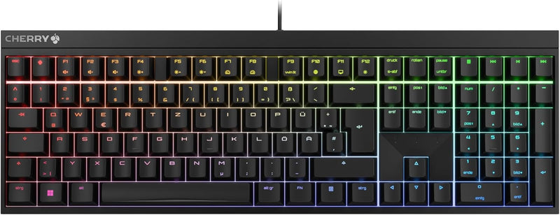 CHERRY MX 2.0S, kabelgebundene Gaming-Tastatur mit RGB-Beleuchtung, Deutsches Layout (QWERTZ), MX Br