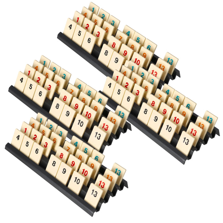 Feldherr Spielsteinhalter - 25 cm Ablagebrett/Tile Rack aus robustem Kunststoff - 4-reihig, stapelba