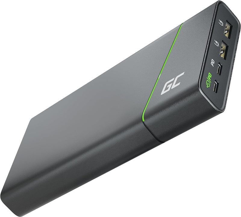 Green Cell Powerbank 26800mAh 128W PD USB C Externer Akku GC PowerPlay Ultra Schnellladen von Laptop