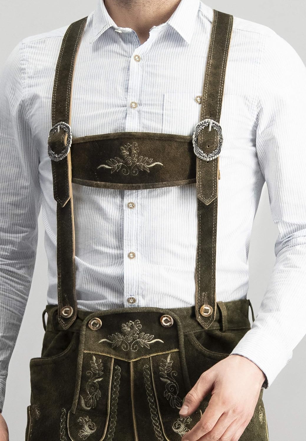 Stockerpoint Herren Lederhose 44 Braun (Bison), 44 Braun (Bison)