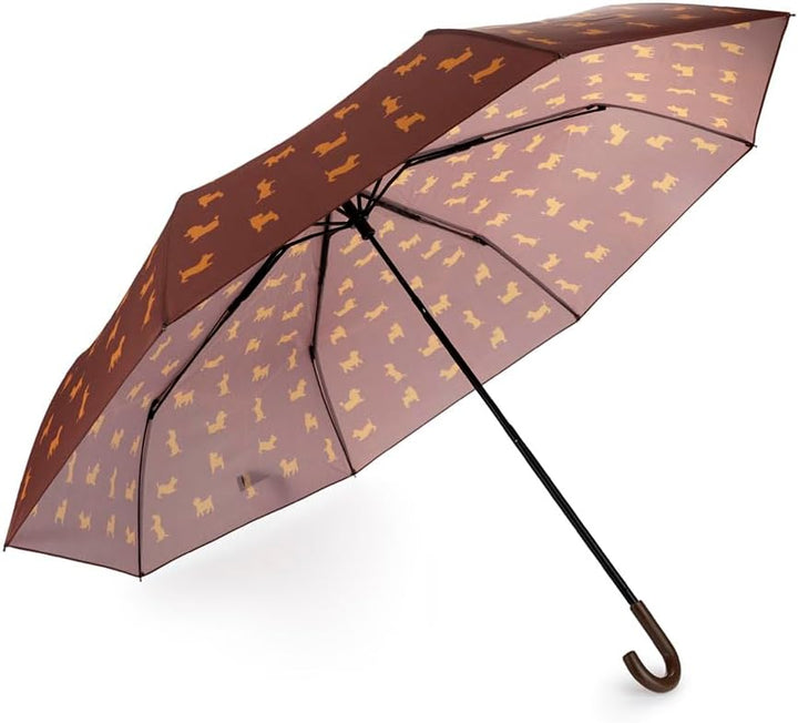 balvi Regenschirm Puppymbrella Farbe Braun Inklusive Neoprenhülle in Form eines Hundes Aus Nylon