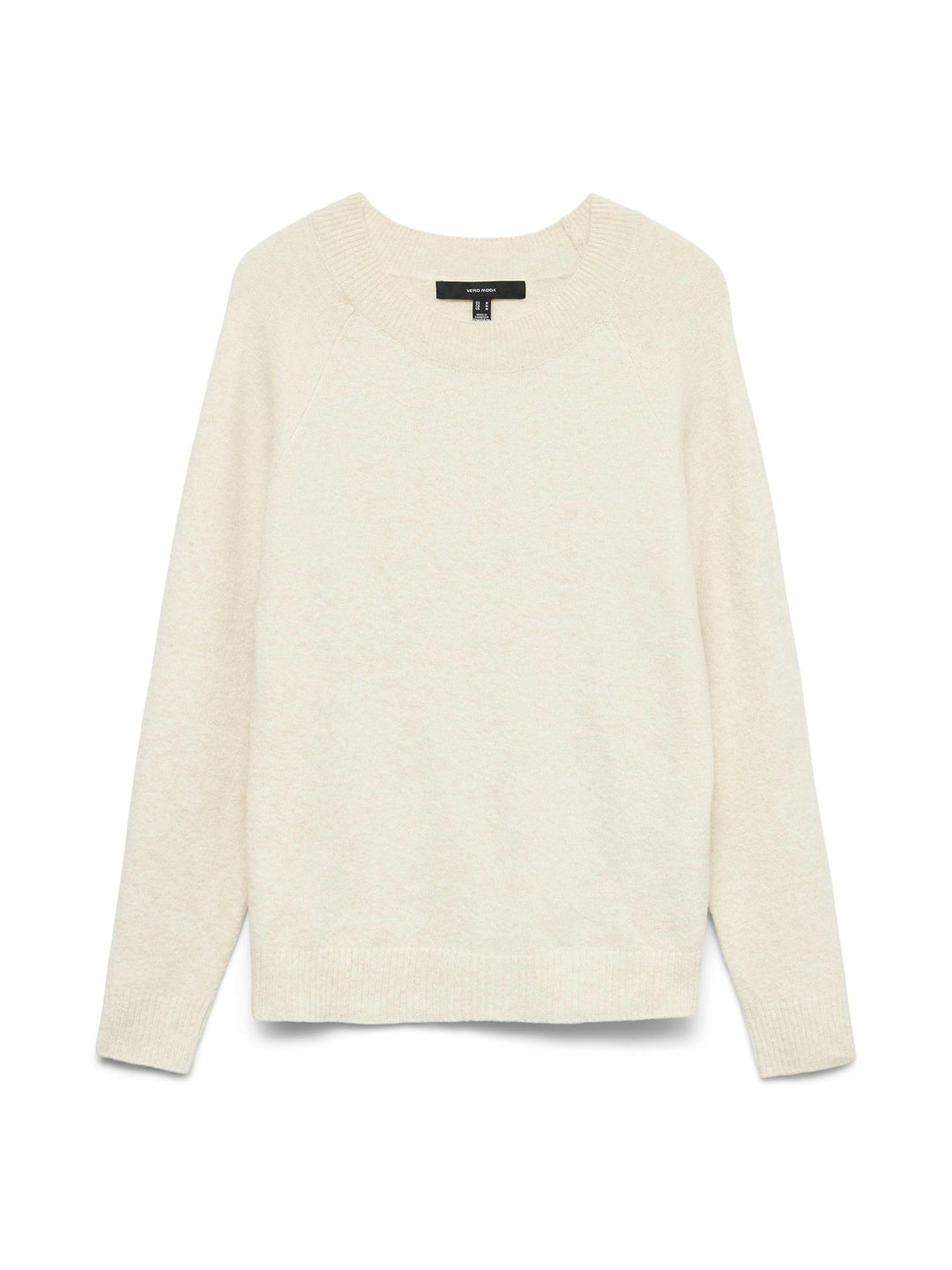 Damen Vmdoffy Ls O-Neck Blouse Ga Ptt Strickpullover XS Tall Birch/Detail:melange, XS Tall Birch/Det