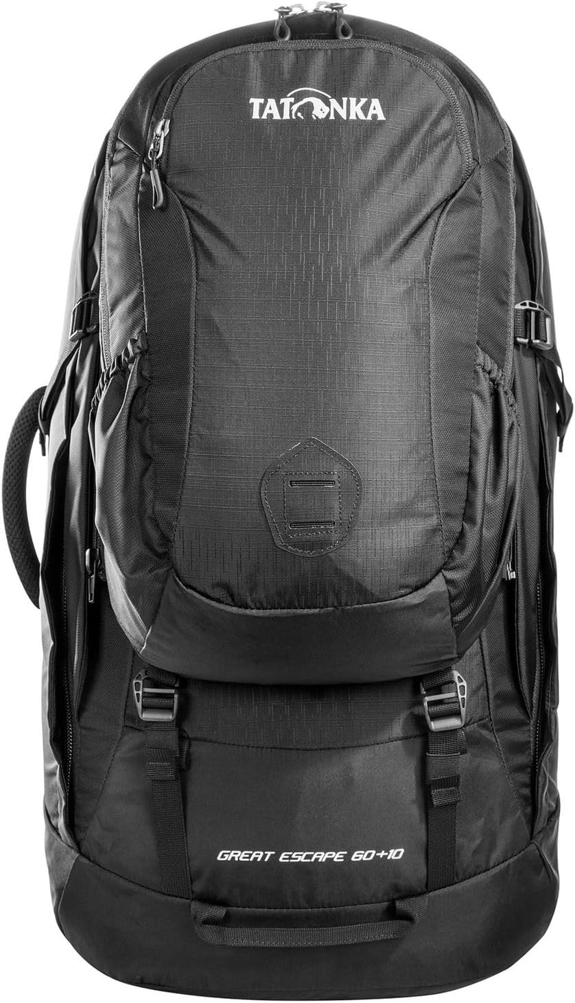 Tatonka Great Escape 60+10 - Reiserucksack mit grosser Kofferöffnung, abnehmbarem Daypack (10l) und