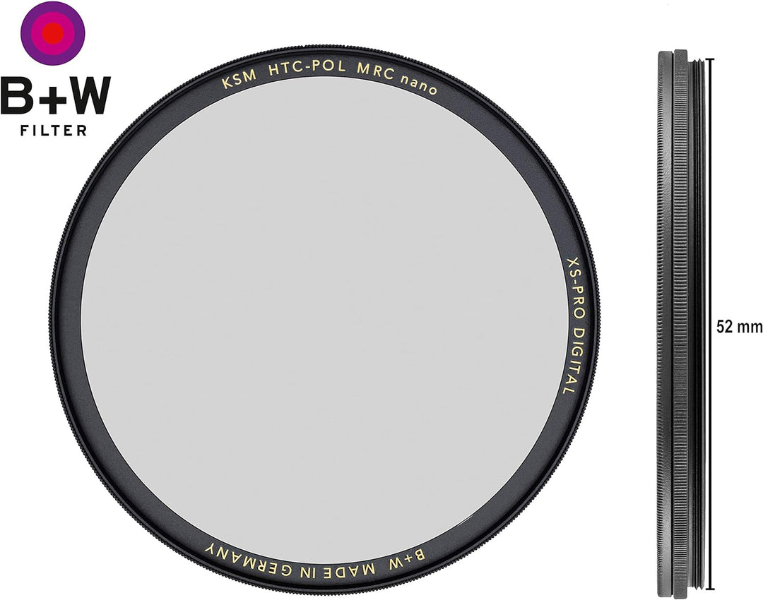B+W Zirkularer Polarisationsfilter Käsemann (52mm, High Transmission, MRC Nano, XS-Pro, 16x vergütet