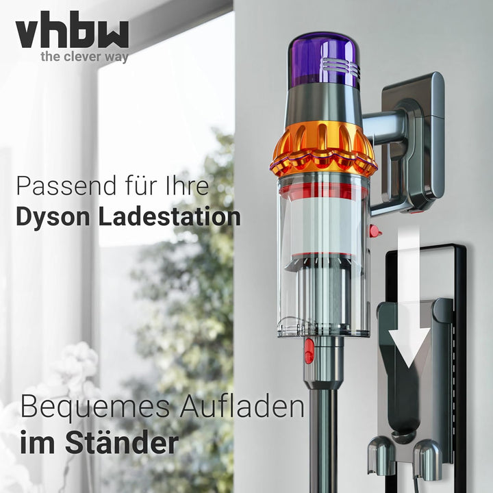 vhbw Staubsaugerhalter Ständer kompatibel mit Dyson V15 Detect Absolute, V15 Detect Complete, V6 Akk