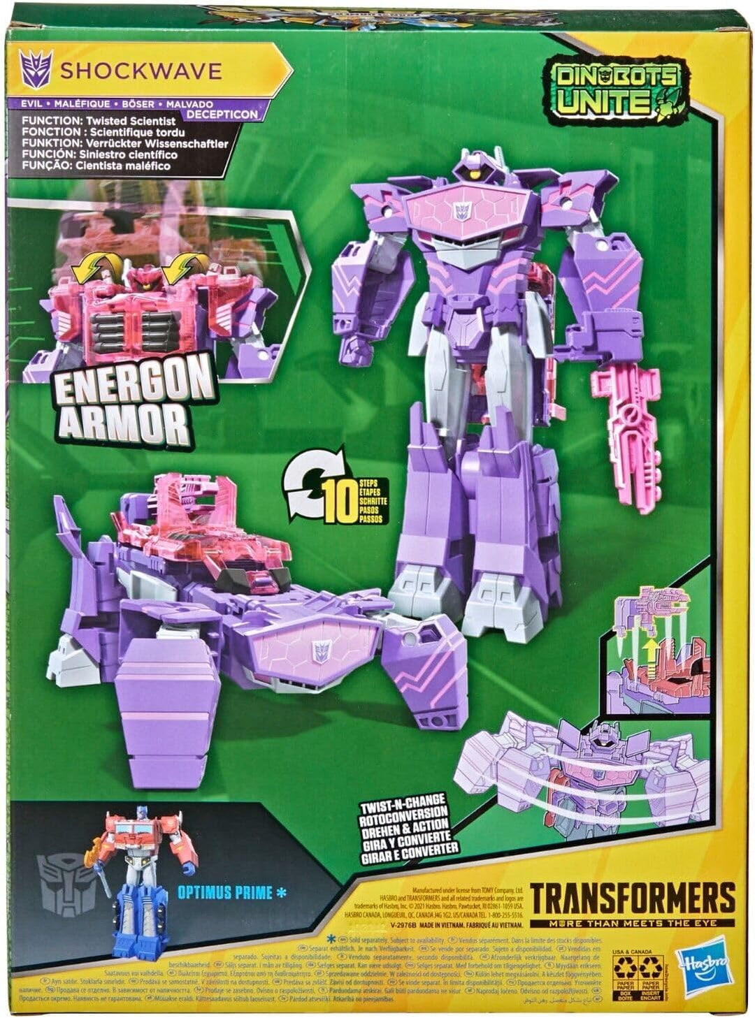Transformers E7113ES0 Toys Cyberverse Ultimate Class Shockwave Action-Figur, kombiniert mit Energon