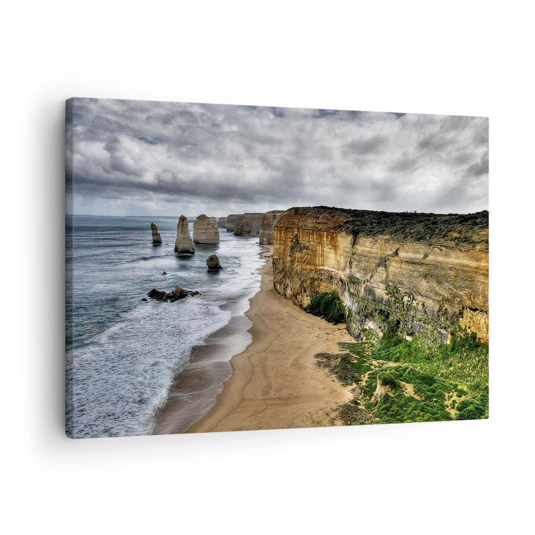 ARTTOR Bilder auf Leinwand Strand Ozean Landschaft Leinwandbild 70x50cm Wandbilder Dekoration Wohnzi