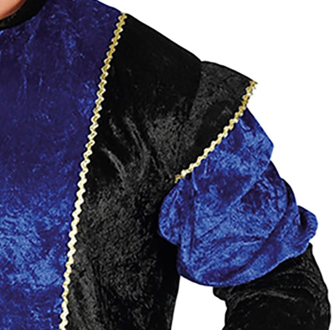Blauer Page Kostüm für Herren - Hemd, Hut und Hose - Ideal für Silvesterpartys und Feiern - Historis