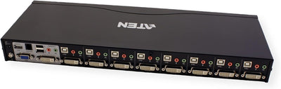 Aten CS1768 8-Port USB DVI KVM Switch, Schwarz