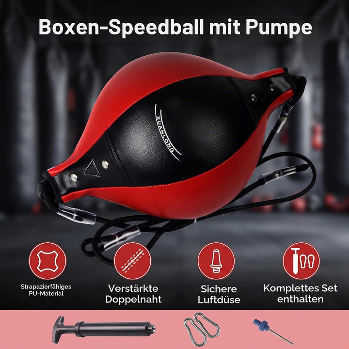 Doppelendball für das Boxtraining, Langlebige Materialien, Elastisches Seil, Universeller Speedball