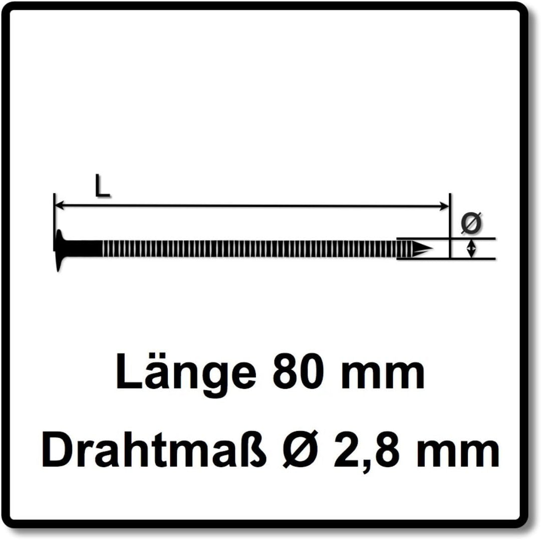 Bostitch Coilnägel Ringschaft Blank 2,80 x 80mm 6000 St. (F280R80Q)