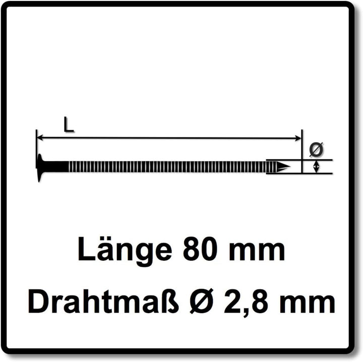Bostitch Coilnägel Ringschaft Blank 2,80 x 80mm 6000 St. (F280R80Q)