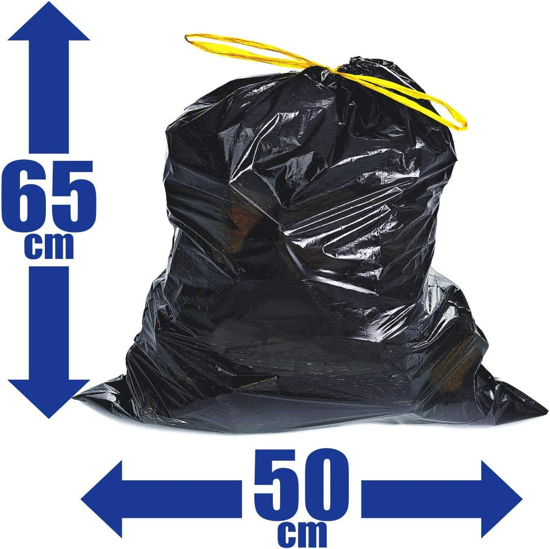 DanDiBo 100x Müllsäcke 30L Zugband Extra Reissfest Stark Abfallsäcke Zugbandsack Müllsack LDPE 38 my