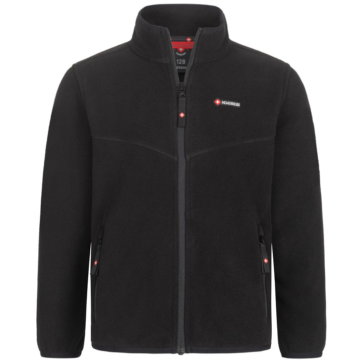 Höhenhorn Leggon Kinder Fleece Jacke Jungen Mädchen Full Zip Outdoor Freizeit 116 Schwarz, 116 Schwa