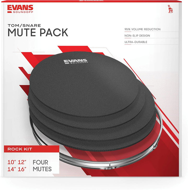 SoundOff by Evans Drum Mute Pack, Rock (10, 12, 14, 16) Rock Pack, Rock Pack