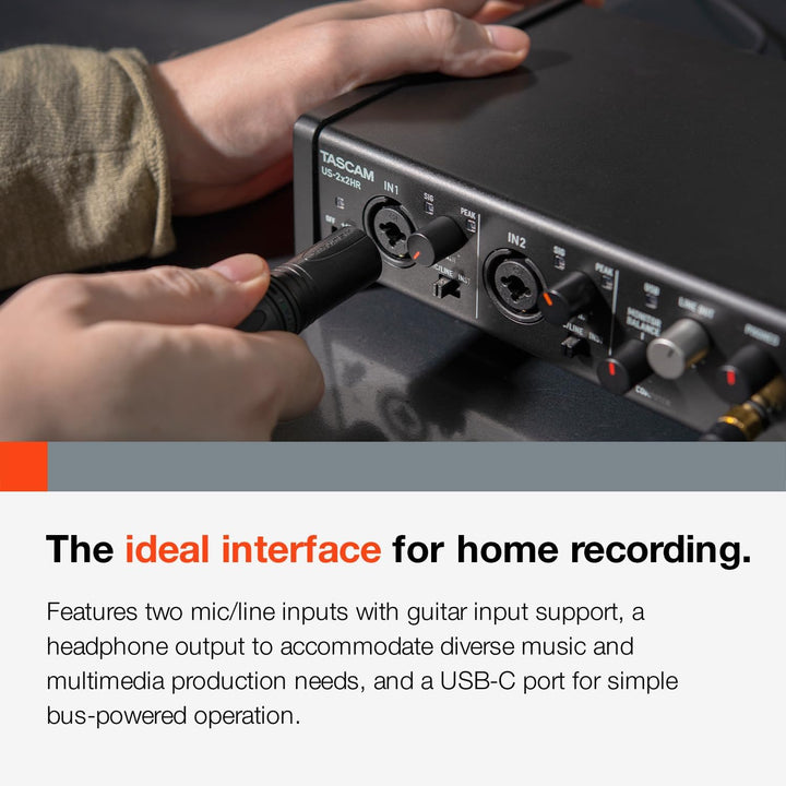Tascam US-2X2HR USB-Audio-/MIDI-Interface (2 Eingänge, 2 Ausgänge) US-2x2HR US-2x2HR Single, US-2x2H