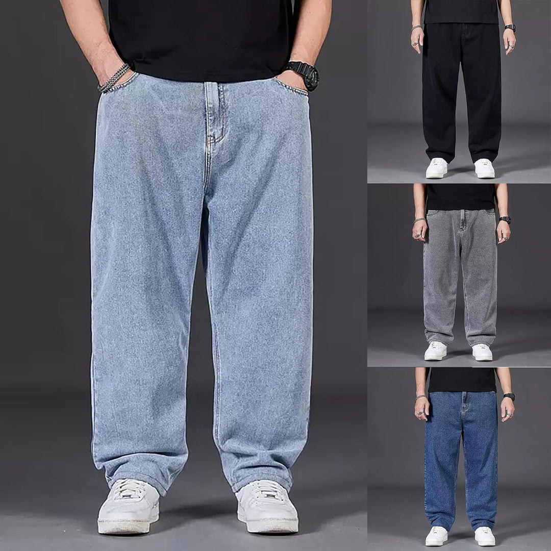 Generisch Jeanshose Herren Baggy, Herren Freizeithose Lang Mit Gummizug, Jeans Very Grosse Grössen S