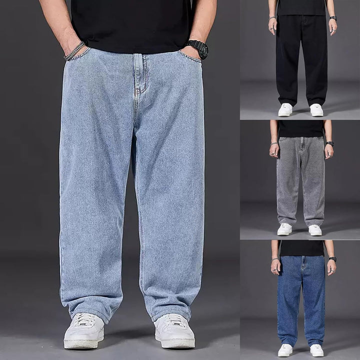 Generisch Jeanshose Herren Baggy, Herren Freizeithose Lang Mit Gummizug, Jeans Very Grosse Grössen S